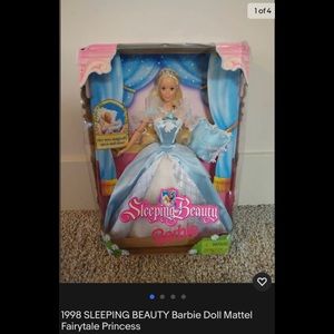 1998 SLEEPING BEAUTY Barbie Doll Mattel Fairytale Princess